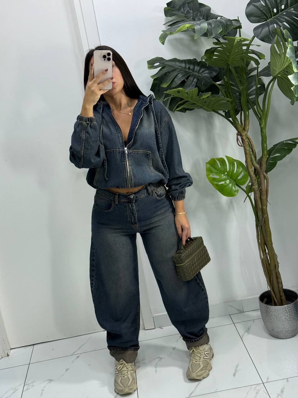 JEANS IN DENIM SABBIA