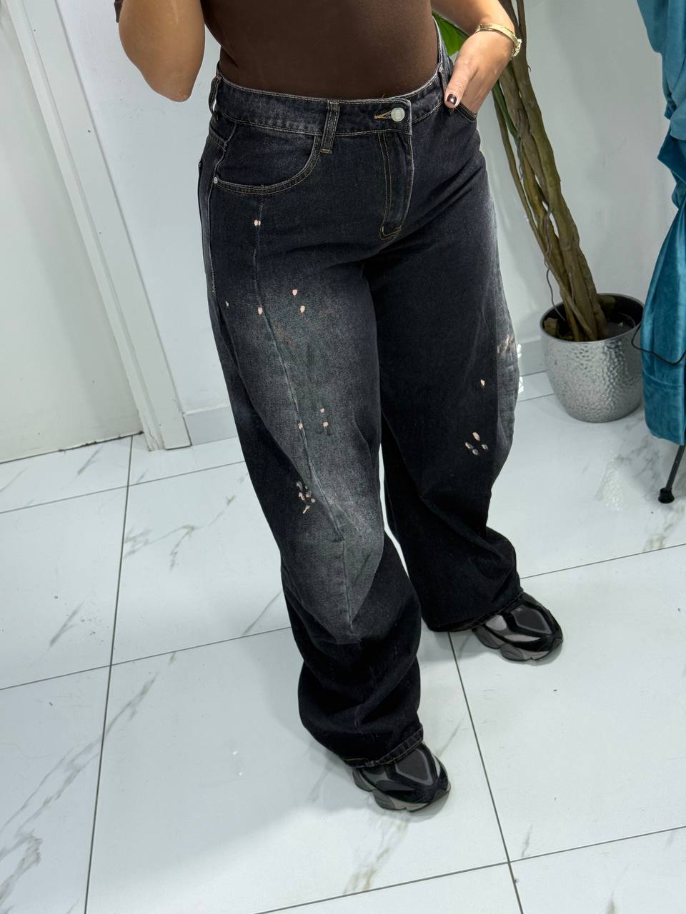 JEANS SFUMATO NERO