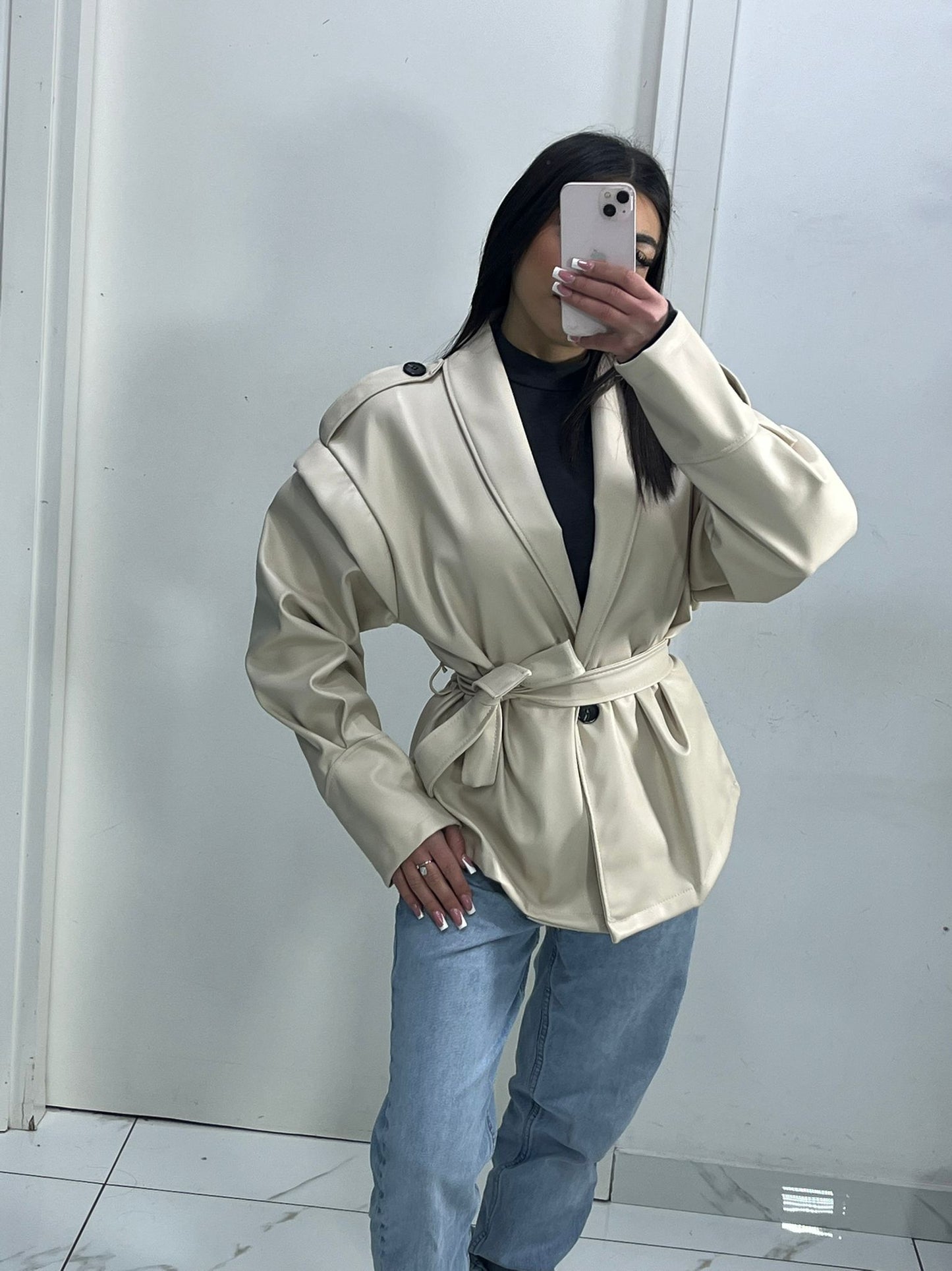 TRENCH IN PELLE