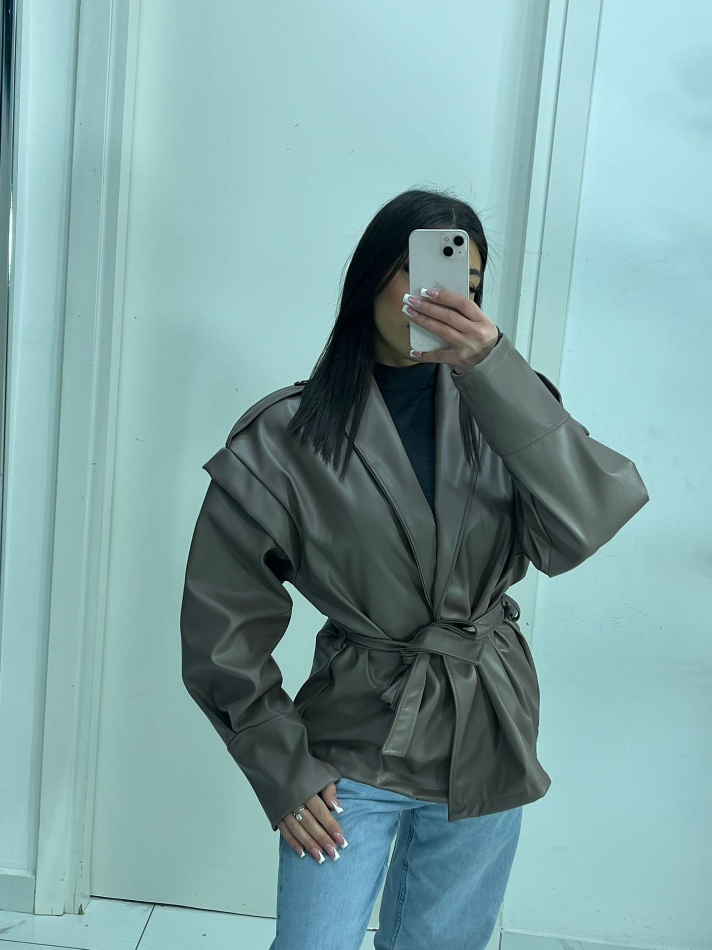 TRENCH IN PELLE