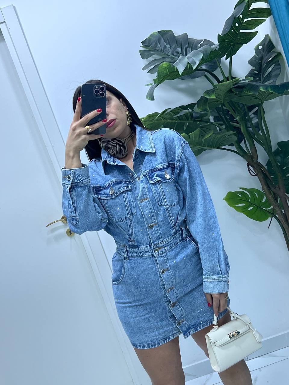 VESTITO IN JEANS CORTO