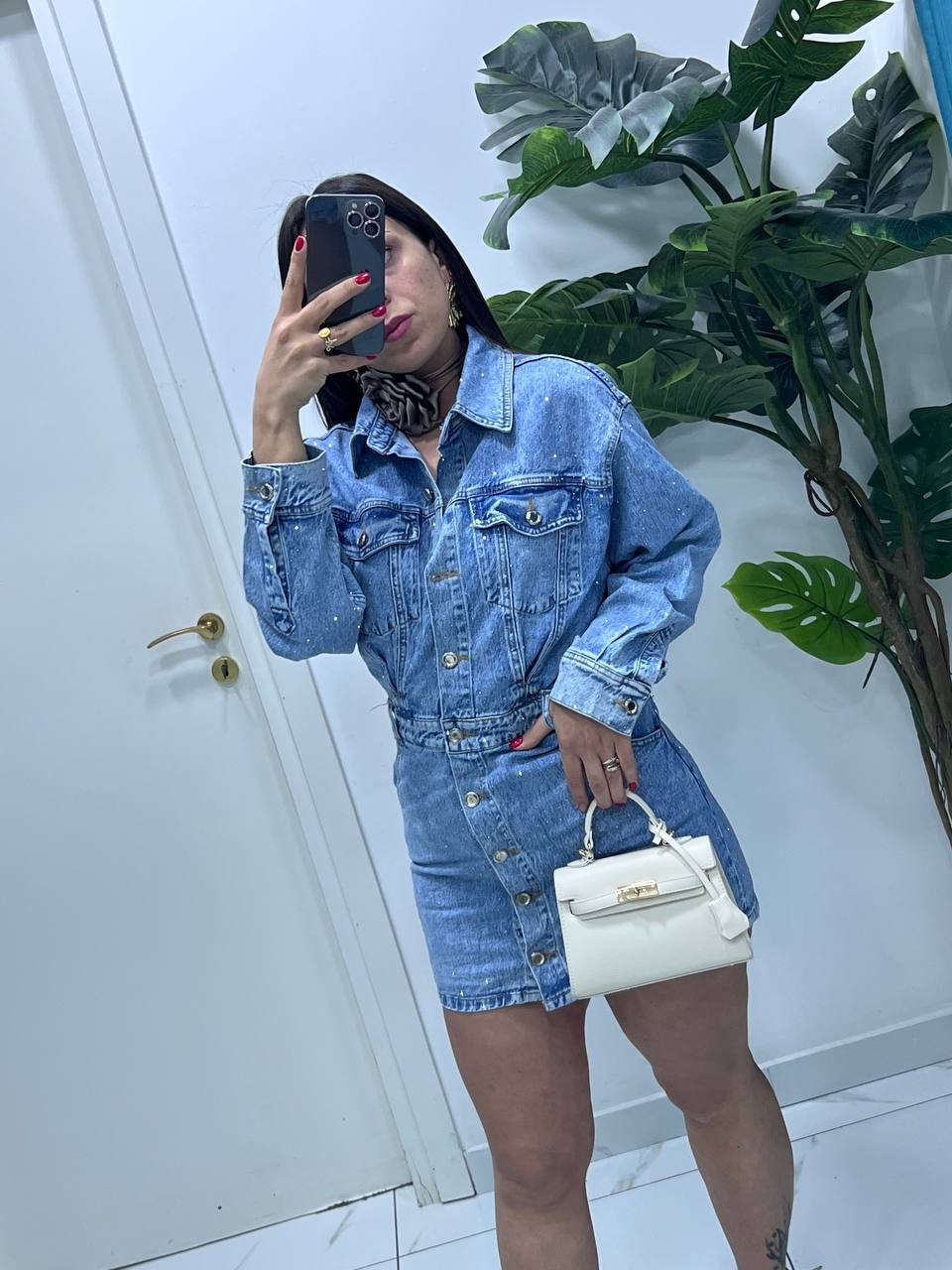 VESTITO IN JEANS CORTO