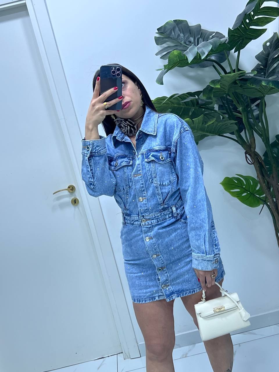 VESTITO IN JEANS CORTO