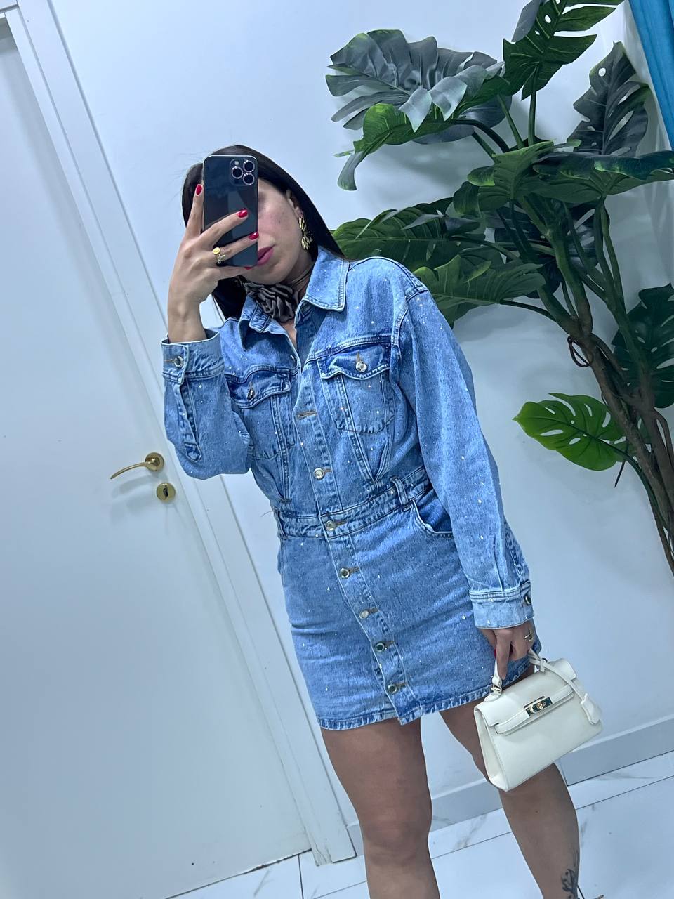 VESTITO IN JEANS CORTO