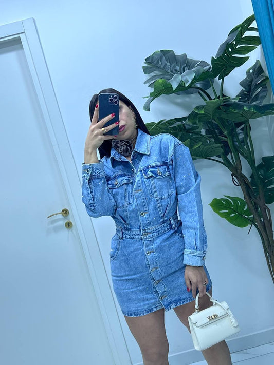 VESTITO IN JEANS CORTO