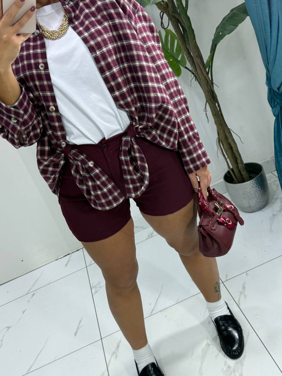 PANTALONCINO BORDEAUX