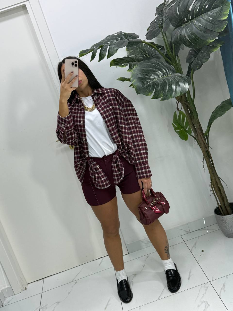 PANTALONCINO BORDEAUX